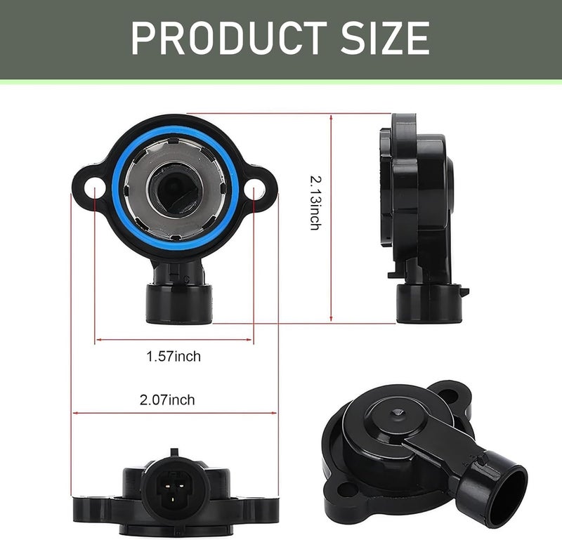 DYEKNEE Pack-2 Car Idle Speed Control Valve Sensor + Throttle Position Sensor Kit, Standard Replacement 17113625 17113598, Compatible with GM Buick Cadillac Chevrolet Pontiac (Silver & Black) - Image 2